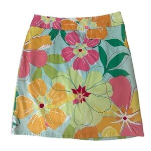 Talbots Floral Summer Garden Stretch Skirt, 8P